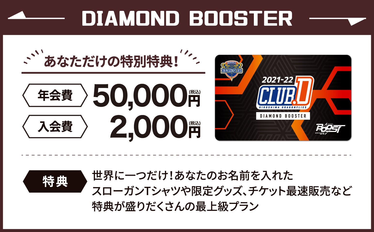 21 22 広島ドラゴンフライズ ブースタークラブ Club D Booster Club 広島ドラゴンフライズ